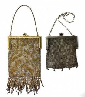 Two (2) Antique Metal Mesh Handbags 