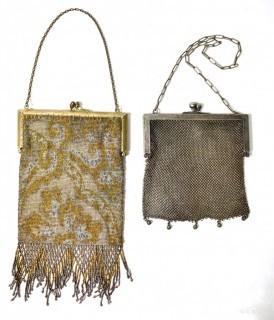 Two (2) Antique Metal Mesh Handbags 