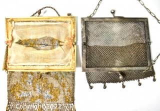 Two (2) Antique Metal Mesh Handbags 