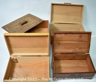 Four (4) Wooden Trinket or Jewelry Boxes. 