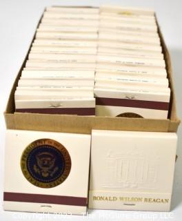 NOS Vintage Box of "Ronald Wilson Reagan" White House Matchbooks with Presidential Seal. WAS 45SG