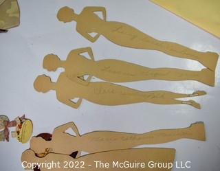 Group of 1920's Paper Dolls Including First Ladies and Shirley Temple. 