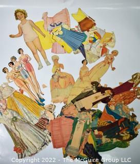 Group of 1920's Paper Dolls Including First Ladies and Shirley Temple. 