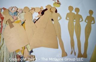 Group of 1920's Paper Dolls Including First Ladies and Shirley Temple. 