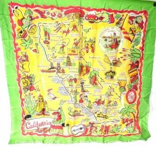 Vintage Silk California Scarf WAS 256SG