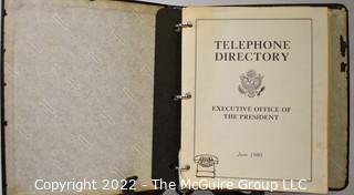 1980 Binder Containing Telephone Directory, Executive Office of the President, Carter Administration WAS 1000SG