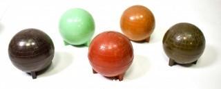 Five (5) Vintage Sanford Bakelite Deco Globe Inkwells from the 1939 NY Worlds Fair. 