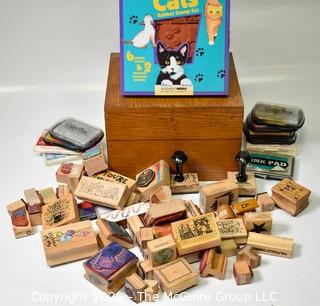 Box of Rubber Craft Stamps