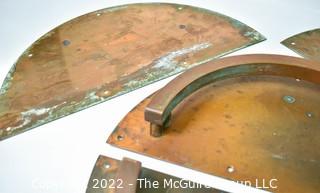 Architectural: Art Deco: Possibly copper metal door handles and kick plates. 