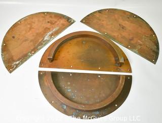 Architectural: Art Deco: Possibly copper metal door handles and kick plates. 