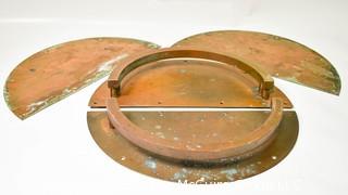 Architectural: Art Deco: Possibly copper metal door handles and kick plates. 