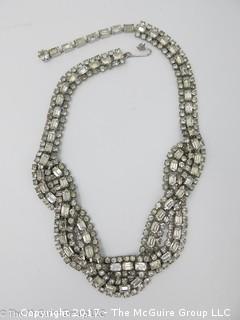 16 1/2" ladies rhinestone necklace; #1200 