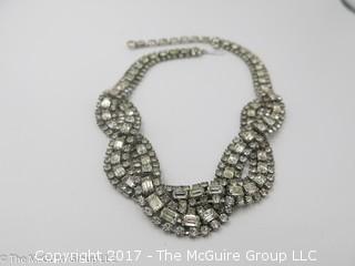 16 1/2" ladies rhinestone necklace; #1200 