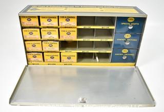 Vintage 1950's IRC Volume Control Kit Advertising Metal Display Case with Drawers. 