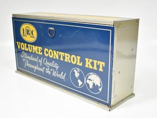 Vintage 1950's IRC Volume Control Kit Advertising Metal Display Case with Drawers. 