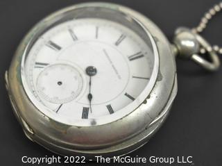 Size 18 - Hampden Watch Co. - Serial# 389763 - Open Silverine Keywind Case 