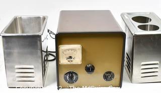 Ultrasonic Jewelry Cleaning System with 2 Stainless Steel Tanks (inside dimensions 9.5 x 6.5 x 5.5"), Made in USA.  Beede Electrical Instrument Co. Inc., Penacook, NH