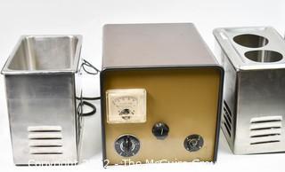 Ultrasonic Jewelry Cleaning System with 2 Stainless Steel Tanks (inside dimensions 9.5 x 6.5 x 5.5"), Made in USA.  Beede Electrical Instrument Co. Inc., Penacook, NH