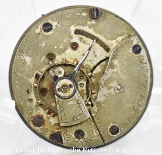 Size 18 - Hampden Watch Co. - Mermod, Jaccard & Co. - MJ & Co. Railroad Watch, St. Louis -  
Serial# 124106
