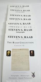 (10) Steven S. Raab/Raab Collection Catalogs Vols. 32-40, dated 2000-2002 and Vol. #52 of Winter 2006. Descriptions, photos and price estimates but no lists of realized sales prices