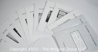 (12) Seaport Catalogs Including Vol. 102 featuring Lincoln and Vols. 105, 106, 108, 109, 110; 117, 120, 121, 122, 123, & 124.  All have fine images and facsimiles with descriptions befitting the scholarly record of the Boas family who owned Seaport and were leading lights in the Manuscript Society.