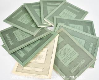 (10) Green Cover Catalogs from Sotheby & Co, of New Bond Street London, 1964-1967 with Printed Books, Autograph Letters And Historical Documents.  Most were property of British nobility and library companies and include lists of prices realized, buyers, facsimiles and images.   