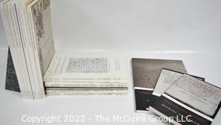 (14) MAGGS of London Catalogs: 7 Dated 1960-1976 with Estimated Prices and Facsimiles, 7 Dated 2007-2009.  All Were Property of Past MS President Dr. Herbert Klingelhofer.   The 1961 Catalog Contains Exchange of Letters with MAGGS Confirming Klingelhofer’s Purchase of A King Henry VI Letter for 13 Pounds. As a Bonus This Lot Contains 3 Catalogs from Michael Silverman of London Vols 26, 27 & 28