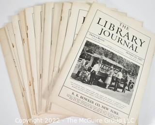 16 Library Journals from October 1923 – November 1927: 12 from 1927, 2 from 1923 and 2 from 1926 with interesting articles and ads on how libraries operated in 1920s and photos of library trucks. 