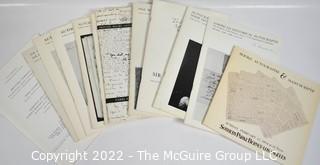 12 Illustrated Black & White Sotheby, and Sotheby Parke-Bernet of New York City Catalogs, 1970s, Featuring Manuscripts, Printed Books, Music, Graphic Art, Portraits, Autograph Letters and Historical Documents. Three Contain Prices Realized.  