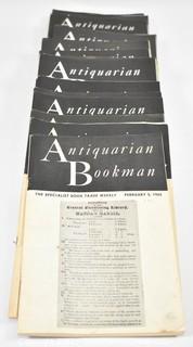 (22) Editions of The Antiquarian Bookman, Specialist Trade Weekly, 1949-1953 and 1962, Reference Work on Rare Book, Manuscripts and Autographs Trade.