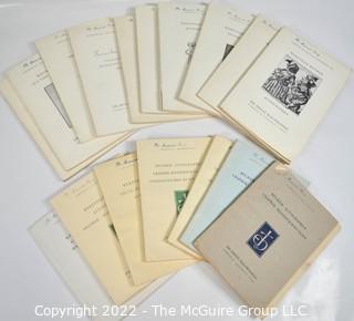 (18) Rare Book, Autograph, Manuscript and Graphic Arts Catalogs from Dr Ernest Hausdwell Of Hamburg. All Illustrated and With Estimated Prices, 7 Dated 1952-1955 and 10 Dated 1956-1964. Catalog 115 Contains List of Prices Realized