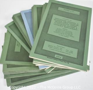 (23) Catalogs from Sotheby & Co. of New Bond Street London 1973-1976 Featuring Literature, First Editions & Literary Manuscripts, Music & Musicians, Russian Items, Printed Books, Presentation Copies, Autograph Letters and Historical Documents.  Most Were Property of British Nobility and Library Companies.  All Contain Lists of Prices Realized Including Buyers, a Few Facsimiles and Images.  