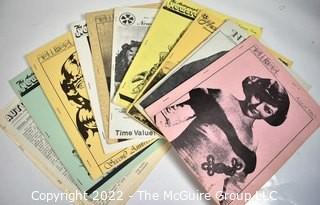 Charles Hamilton, Mary Benjamin, Manuscripts And The Entertainment World. 10 issues of Newsreel and The Autograph Newsreel, plus one of Pen & Quill with one price list from Ben Bloomfield with blurb on joining the precursor of the Manuscript Society.  In addition to the normal celebrity autographic material, each of these issues contains one or more reprints of articles by Hamilton or Benjamin on key points in collecting.