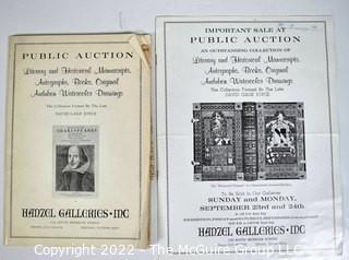 American Dealer Catalogs Including 1973 Hanzel Galleries of Chicago Collection of David Gage Joyce with Two Contemporary News Clippings on the Auction Which Totaled $896,000 and E. A. Poe Daguerreotype for $9,250.   MS Members Are Quoted. 