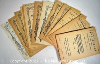 10 Post War Autograph Catalogs from Charavay of Paris Dated 1948, 1949 (3), 1950 (3), 1951 (3), and 4 from Victor Degrange (1950-53). All with Price Estimates.  