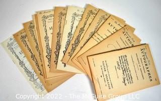 10 Post War Autograph Catalogs from Charavay of Paris Dated 1948, 1949 (3), 1950 (3), 1951 (3), and 4 from Victor Degrange (1950-53). All with Price Estimates.  