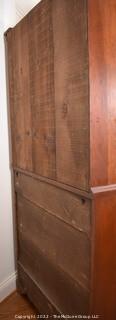 Antique Slant Front Secretary.  Separates into two pieces. 81" tall x 38" wide  WAS 214PG 