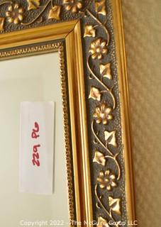 Gilt Framed Wall Mirror.  Measures 23" x 31"