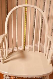 White Painted Windsor Style Rocking Chair