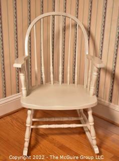 White Painted Windsor Style Rocking Chair