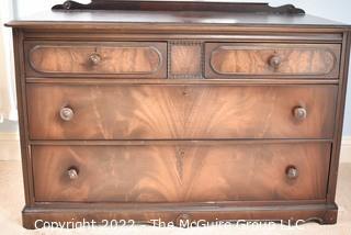 Vintage Berkey and Gay Booked Matched Veneer Four (4) Drawer Chest  22" x 30" x 48"