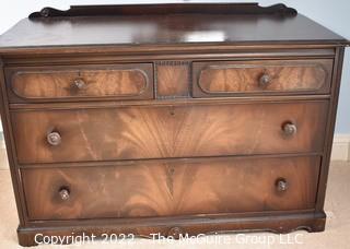 Vintage Berkey and Gay Booked Matched Veneer Four (4) Drawer Chest  22" x 30" x 48"