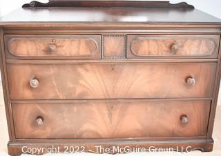 Vintage Berkey and Gay Booked Matched Veneer Four (4) Drawer Chest  22" x 30" x 48"