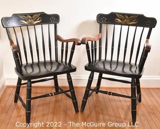 Two (2) Vintage Federal Eagle Stenciled Club Arm Chairs.  WAS 0203PG