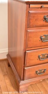 Pennsylvania House Cherry Chippendale Style Four (4) Drawer Chest of Drawers or Dresser with Pull Out Writing Surface. Measures 30"H x 31"W x 18"D  WAS 204PG