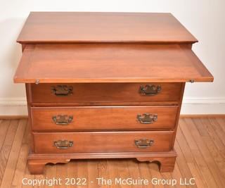 Pennsylvania House Cherry Chippendale Style Four (4) Drawer Chest of Drawers or Dresser with Pull Out Writing Surface. Measures 30"H x 31"W x 18"D  WAS 204PG