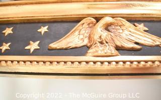 American Federal Style Eagle & Stars Giltwood Wall Mirror.  25" x 36".  WAS 0210PG