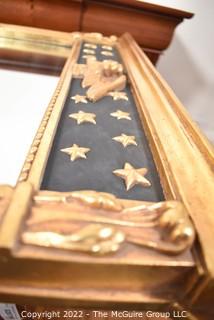 American Federal Style Eagle & Stars Giltwood Wall Mirror.  25" x 36".  WAS 0210PG