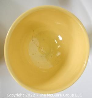 Set of 5 Vintage Yellow Pottery Beehive Ringware Nesting Mixing Bowls. Largest 10" Diameter.WAS 271PG