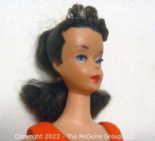 Vintage 1960 #3 Barbie Doll and Mattel Clothing. Brunette w/ Pony Tail